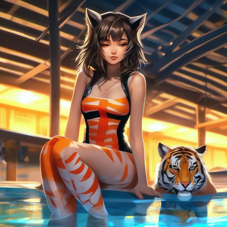 Тигрица арт