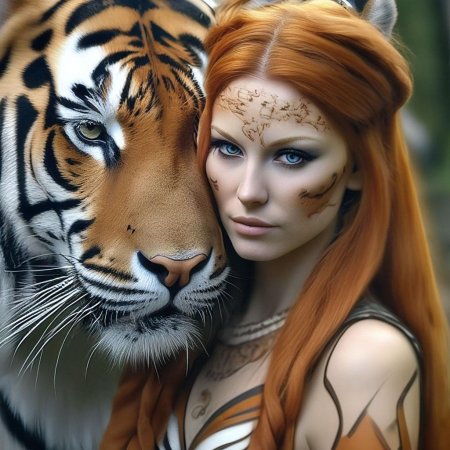Девушка тигр