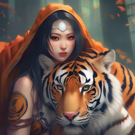 Девушка тигр