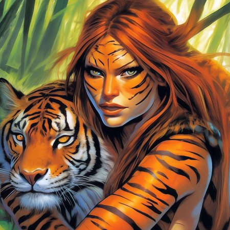 Девушка тигр