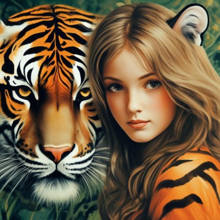 Девушка тигр