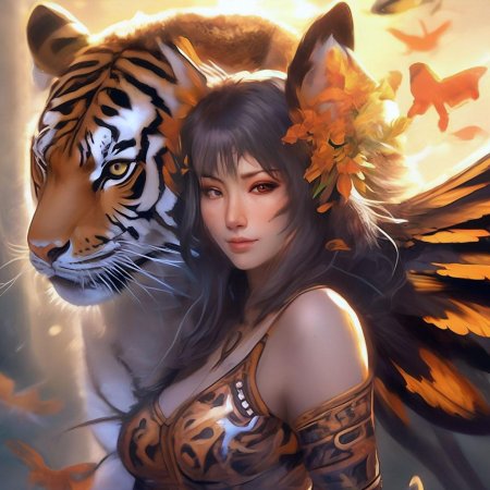Девушка тигр