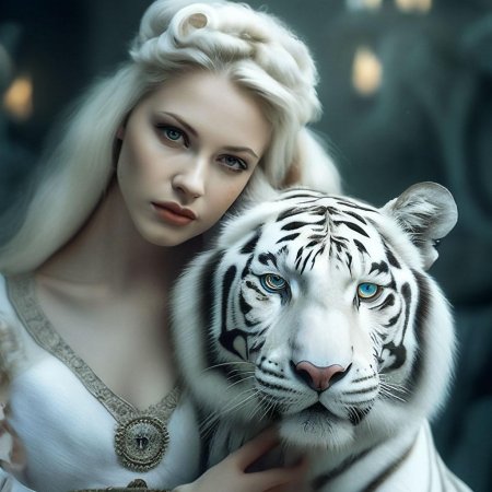 Девушка с белоснежными волосами