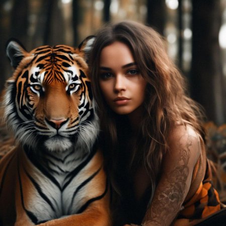 Девушка тигрица