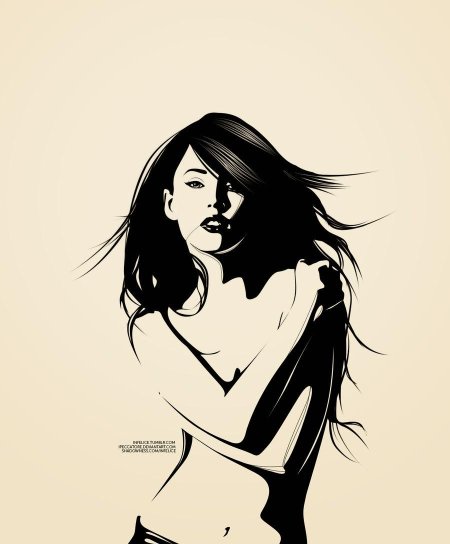 Наклейка девушка