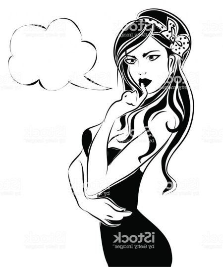 Контур девушки