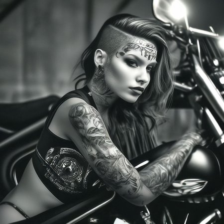 Девушка с татуировками