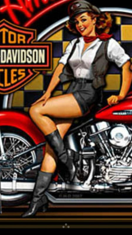 Харлей Дэвидсон ретро иллюстрации