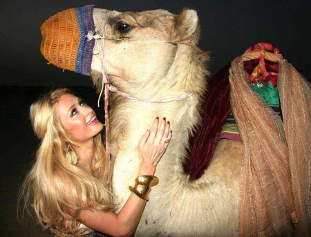 Пэрис Хилтон с оленями