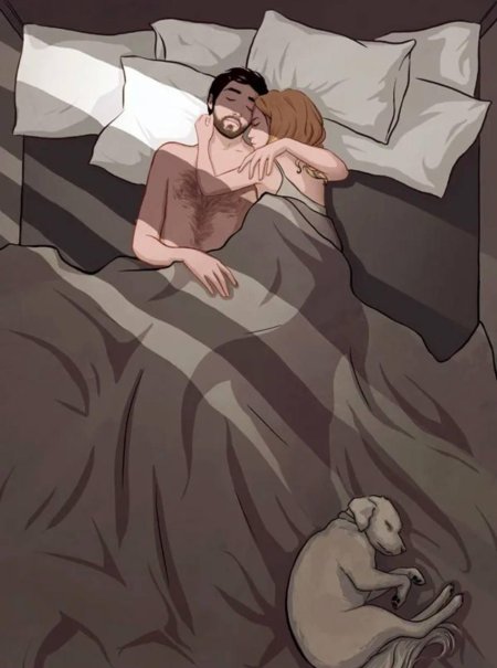 Парень под одеялом