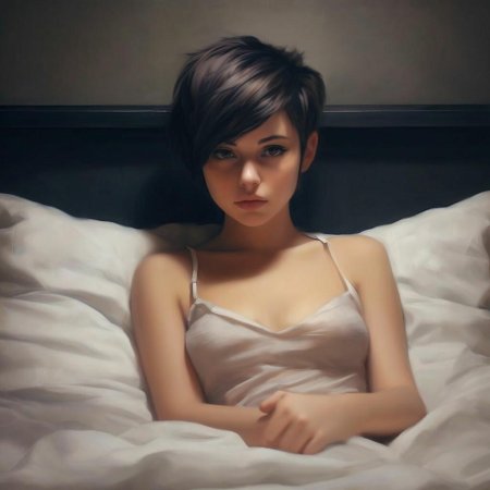 Девушка с короткой стрижкой