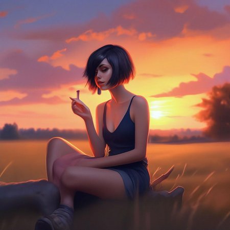 С сигаретой