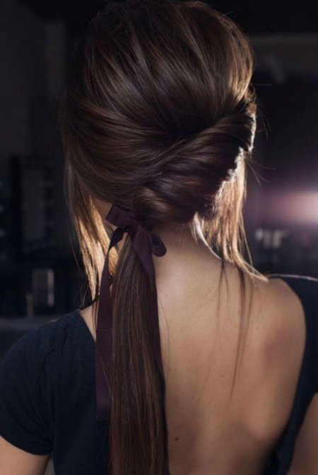 Конский хвост прическа