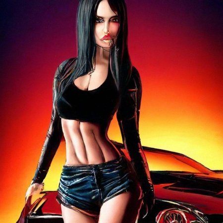 Девушка с машиной