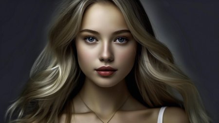 Блондинка портрет нейросеть