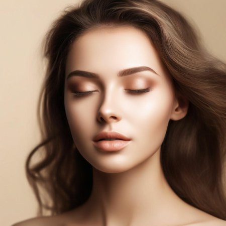 Красивое лицо девушки