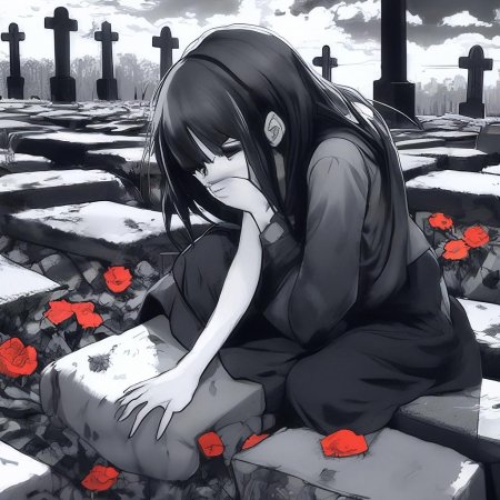 Грустная ава аниме