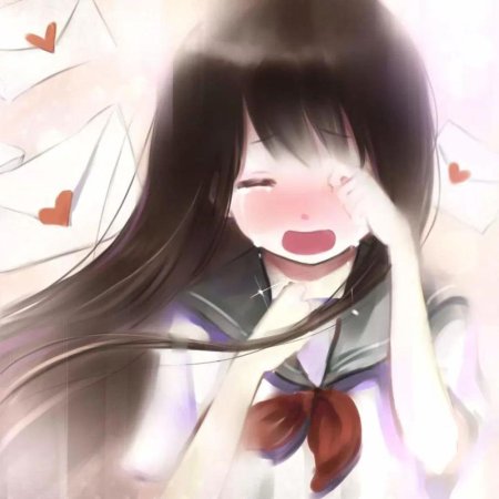 Плачущая аниме девочка