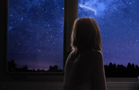 Девушка ночь звезды