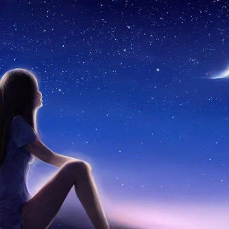 Ночное небо и луна