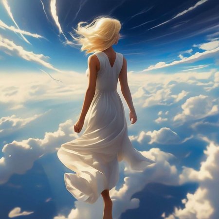 Девушка в облаках