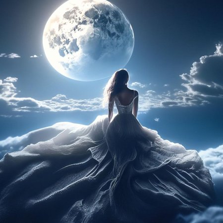 Девушка под луной