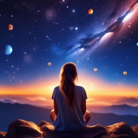 Девушка сидящая спиной