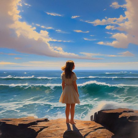 Девушка на берегу моря