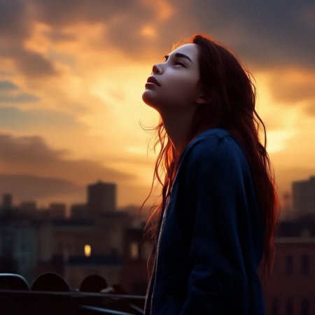 Небо девушка