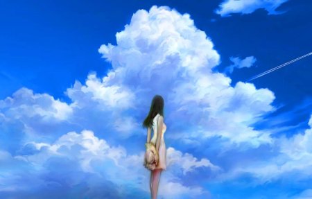 Девушка в облаках