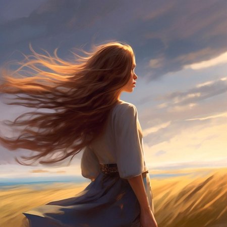 Девушка смотрит в даль