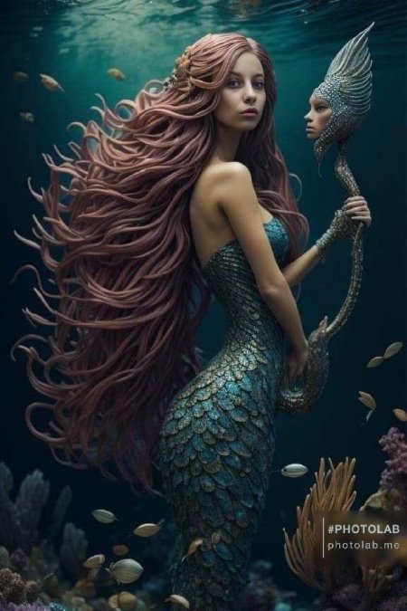 Русалка красивая