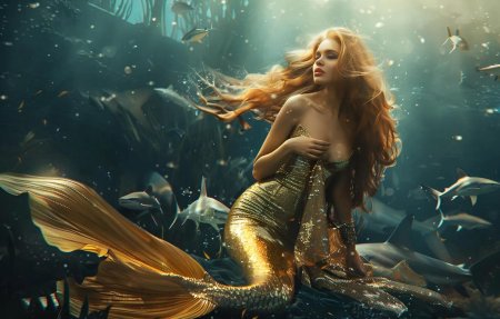 Девушка русалка арт