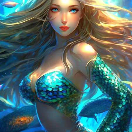 Русалка блондинка