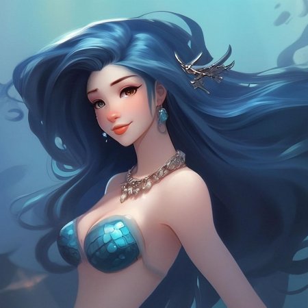 Принцесса с голубыми волосами