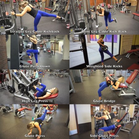 Упражнения в тренажерке для девушек