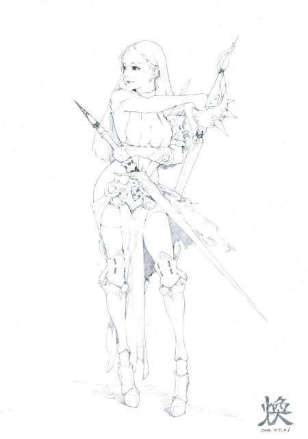 Эльфийка с мечом