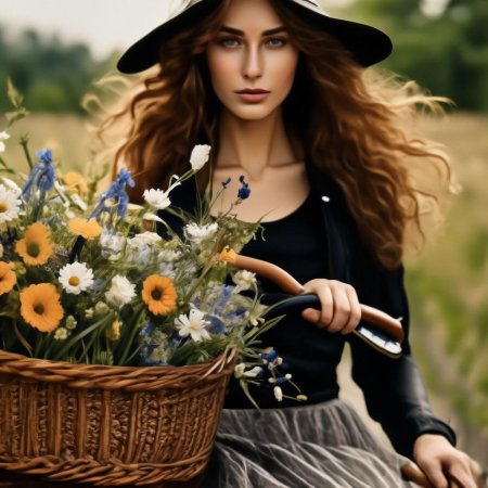 Девушка с корзиной