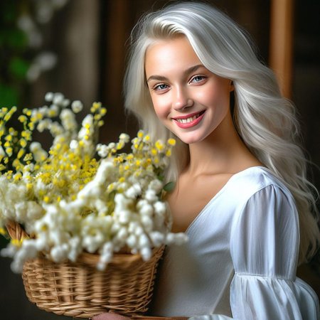 Красивые девушки с белыми волосами