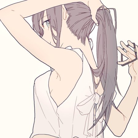 Аниме девушка сбоку