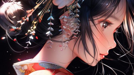 Девушка в кимоно