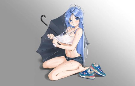 Аниме шорты синие