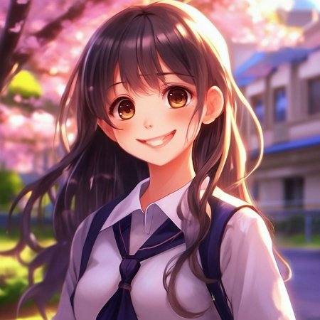 Школьница аниме