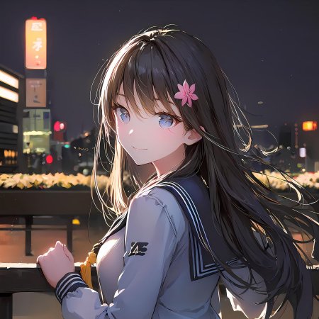 Красивая девушка аниме