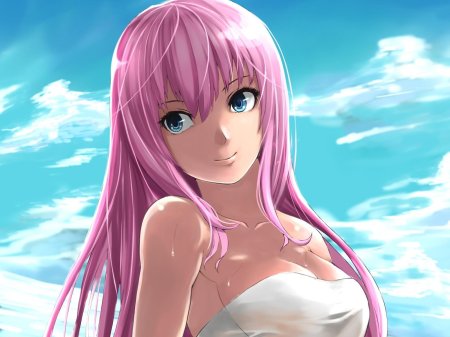 Аниме девушка с розовыми волосами