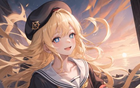 Девушка улыбается арт