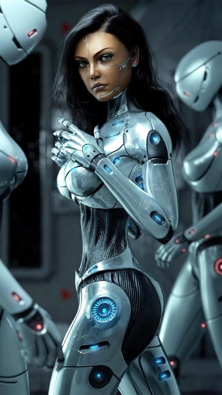 Cyberpunk 2077 киборги girl