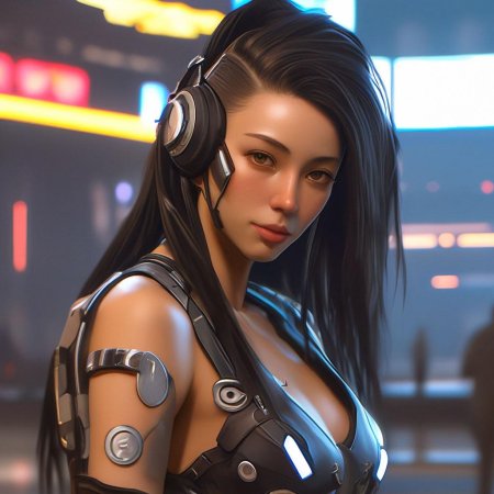 Cyberpunk девушка киборг
