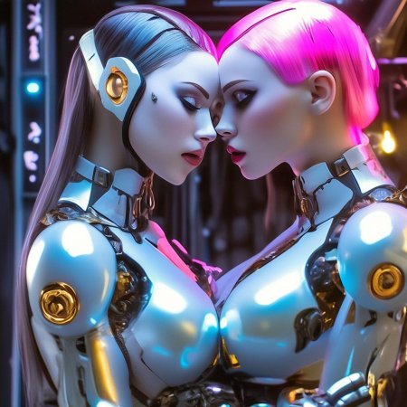 Девушка робот арт