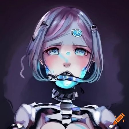 Девушка робот арт